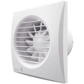 Flexit Classic Eco 100 TH baderomsvifte, fuktstyring, timer, Ø100 mm, hvit