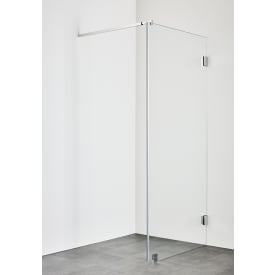 Hafa Infinity dusjvegg, 88,4 cm, klart glass, krom profil