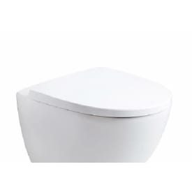 Porsgrund Seven D toalettsete, soft close, avtagbar, hvit