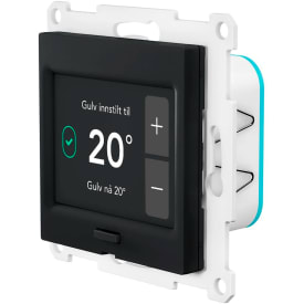 Plejd EB termostat med ledningssensor og romsensor, sort