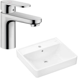 Hansgrohe Xanuia Q håndvask-pakke, 55x48 cm, hvid/krom