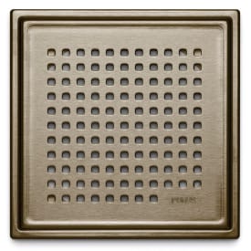Purus Chess avløpsrist, rist og ramme, 197x197 mm, bronse