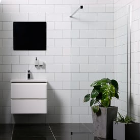 Bathlife Mångsidig dusjvegg, 80 cm, klart glass, krom profil