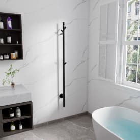 Bathlife Fas håndkletørker, el, 12x160 cm, sort