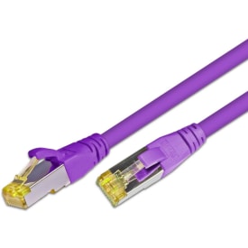 10 stk Patchkabel HQ S/FTP skjermet Cat.6A 1M LSOH fiolett 10G