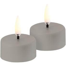 Uyuni LED telys, oppladdningsbar, beige, 2-pk