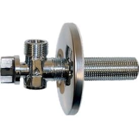 Sanipex vinkelventil, med avstengning, 1/2" x 3/8"