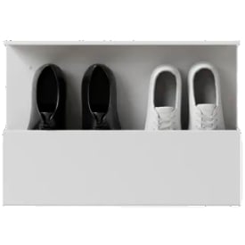 Nichba Shoe Box skohylle, 50 cm, hvit