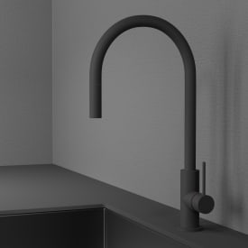 Scandtap Accent kjøkkenarmatur, uttrekkbar tut, sort