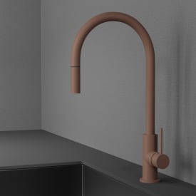 Scandtap Accent kjøkkenarmatur, uttrekkbar tut, rust