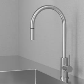 Scantap Steel Accent köksblandare, diskmaskinsavstängning, stål