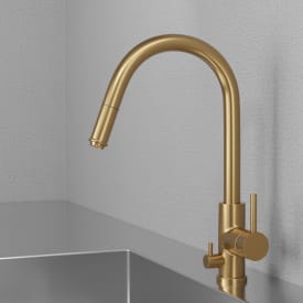 Scandtap Access D köksblandare, diskmaskinsavstängning, mässing