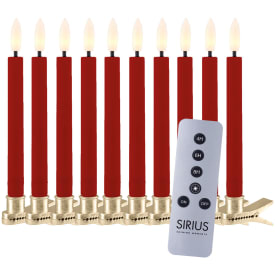 Sirius Sille LED julgranljus, röd, 10-pack
