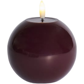 Sirius Sille rundt LED blokklys, batteri, bordeaux