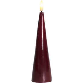 Sirius Sille kjegle LED blokklys, batteri, bordeaux, H17 cm