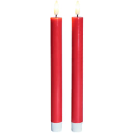 Sirius Sille LED kronelys, batteri, rød, 2-pak