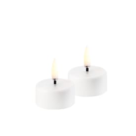 Uyuni LED-värmeljus, uppladdningsbart, vitt, 2-pack