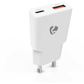 Vegglader 20W GAN PD3.0 20W, USB-A / USB-C, hvit