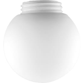 Glasskuppel Glob Ø180 mm, H170 mm, gjenger 84,5 mm, matt opal
