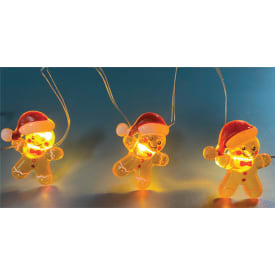 Cake Man lyslenke. 20 LED-lyslenker. Totalt 200 cm. IP20 batteriboks.