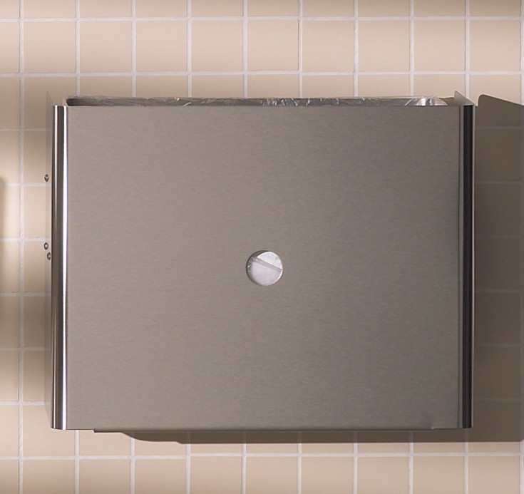 D line søppelbøtte, 20 liter, børstet rustfritt stål