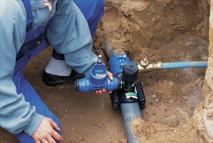 AVK Stikkledningsventil med innstikksmuffer 40 mm.