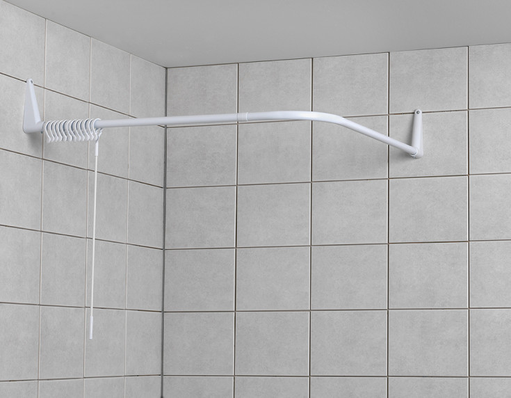 Van Der P Erica2000 badeforhængsstang, 70x160 cm, hvid