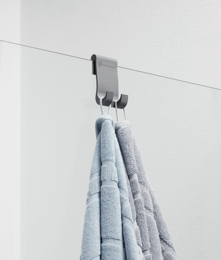Dansani håndklædekrog, 2 stk., grå