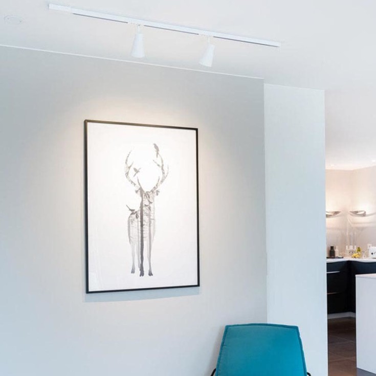 SG Zip Zoom 1F skinnespot, justerbar hvid, hvid