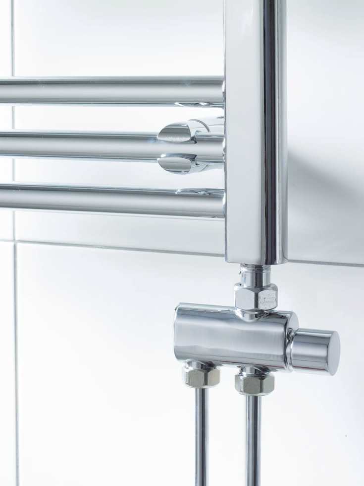Svedbergs ventilsæt til håndklædetørrer, krom
