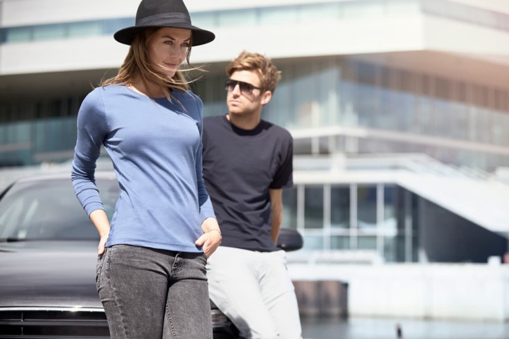 ID T-Time t-shirt, gråmelerad, st M