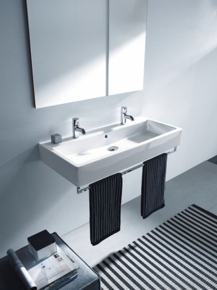 Duravit Vero møbelservant, m/2 bl.hull, 120x47 cm, hvit