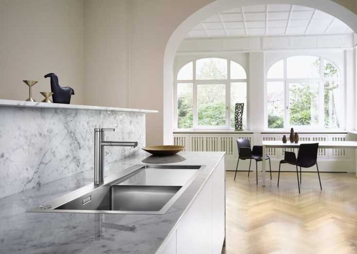 Blanco Claron 5 S IF MXI diskbänk, 78x51 cm, rostfritt stål