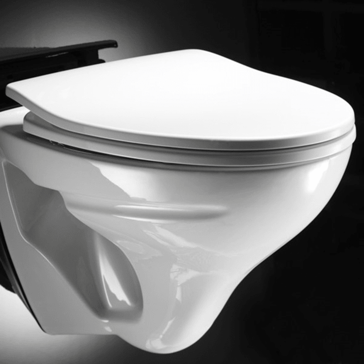 Pressalit Cera+ 590 toiletbræt, soft close, sort