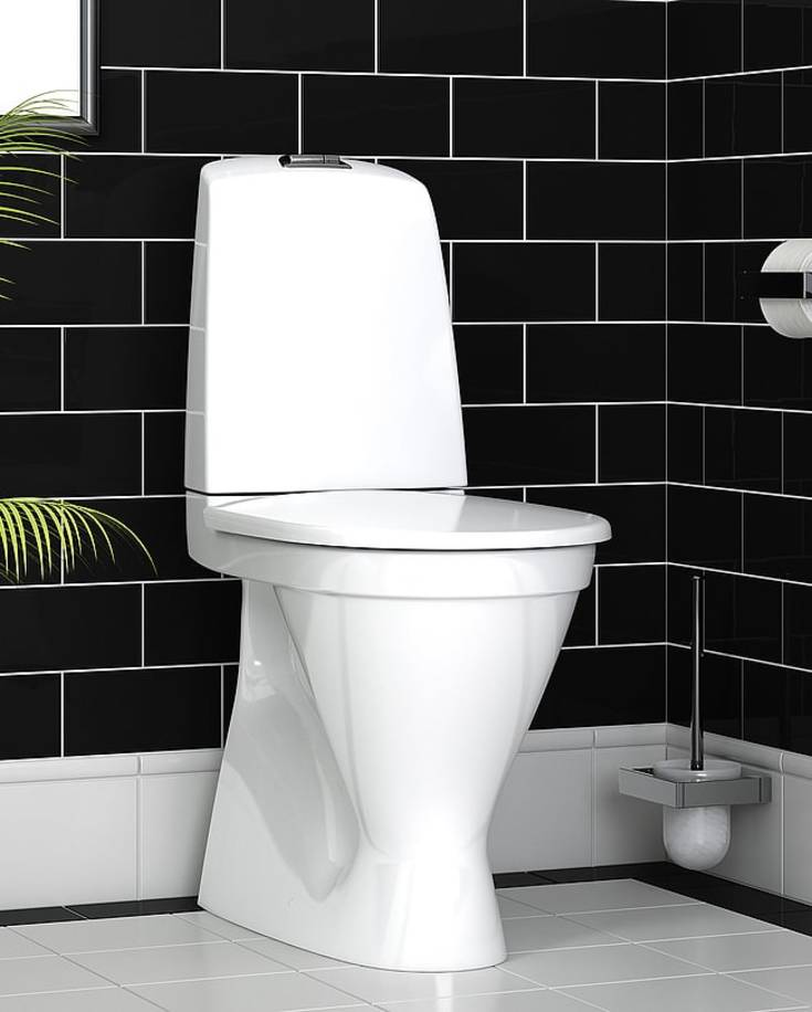 Gustavsberg Nautic 1546L toilet, uden skyllekant, hvid