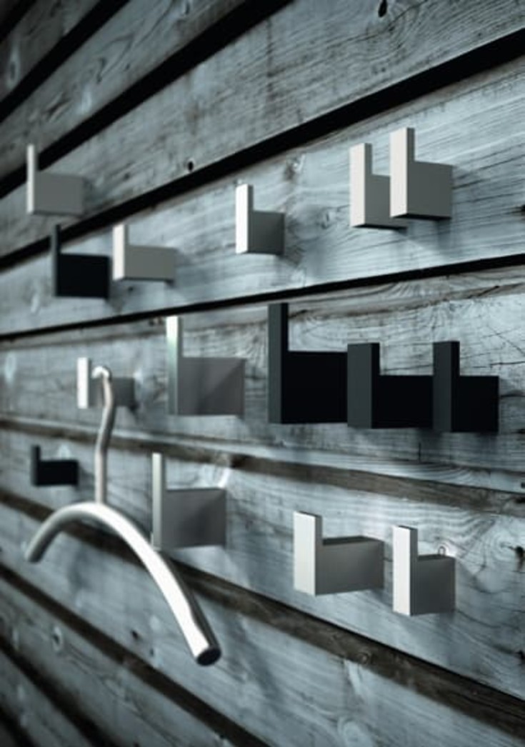 Frost Quadra håndkleknagg, 2 stk., hvit