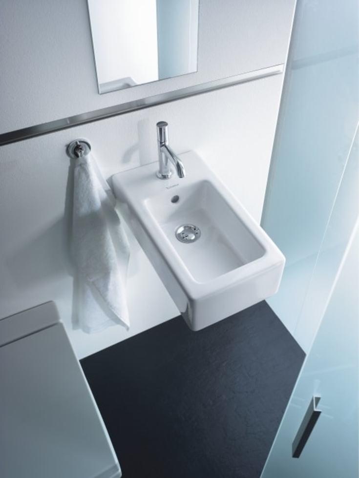Duravit Vero vegghengt servant, 25x45 cm, hvit