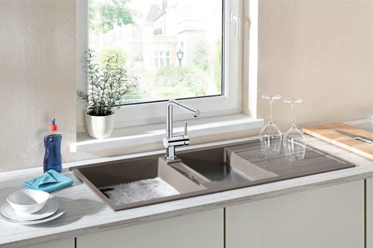 Blanco Linus-S-F köksblandare, utdragbar pip, krom
