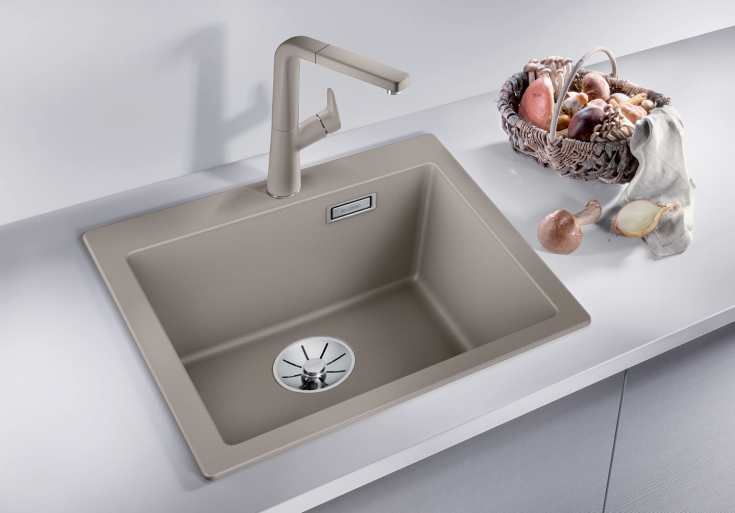 Blanco Pleon 5 UXI køkkenvask, 51,5x51 cm, beige