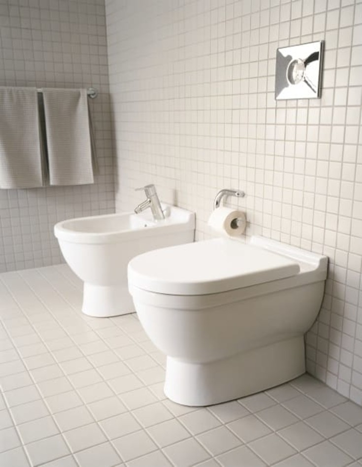 Duravit Starck 3 toilet, back-to-wall, rengøringsvenlig, hvid