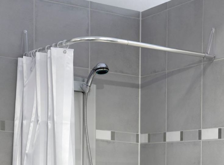 Van Der P Erica2000 dusjforhengstang, 85x85 cm, hvit