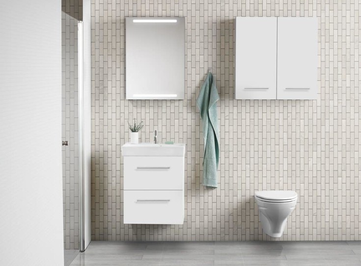 Dansani Mido møbelpakke, mat hvid, 52 cm