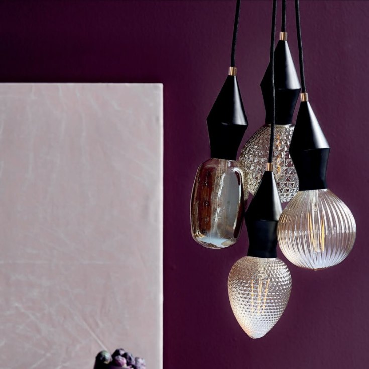 Nordlux Avra Dent E27 globepære, ravfarget