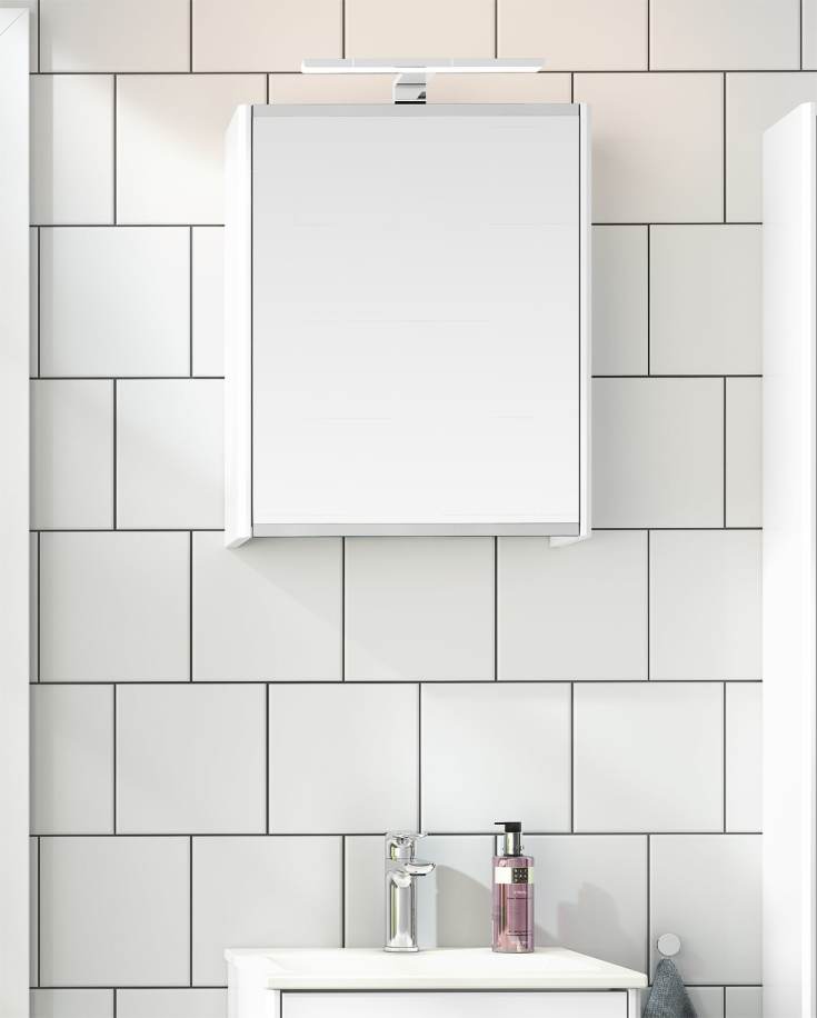 Gustavsberg Graphic spejlskab, 45x55 cm, hvid