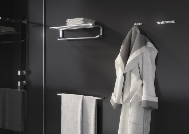 Hefe Canarie håndklædekrog, krom