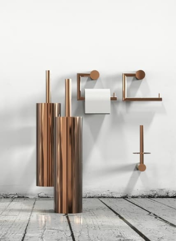 Frost Nova2 toiletbørste, kobber