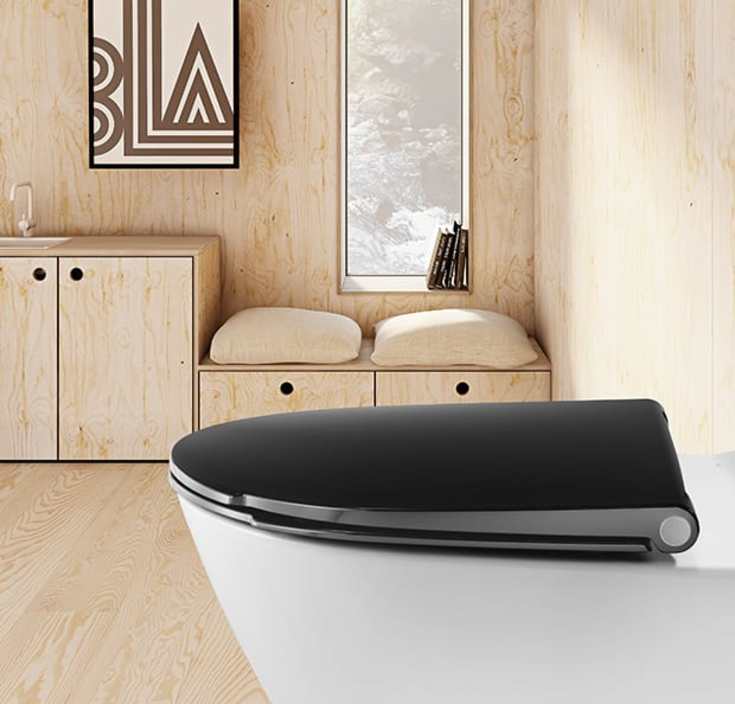 Pressalit Spira Art toalettsete, soft close, avtagbar, sort