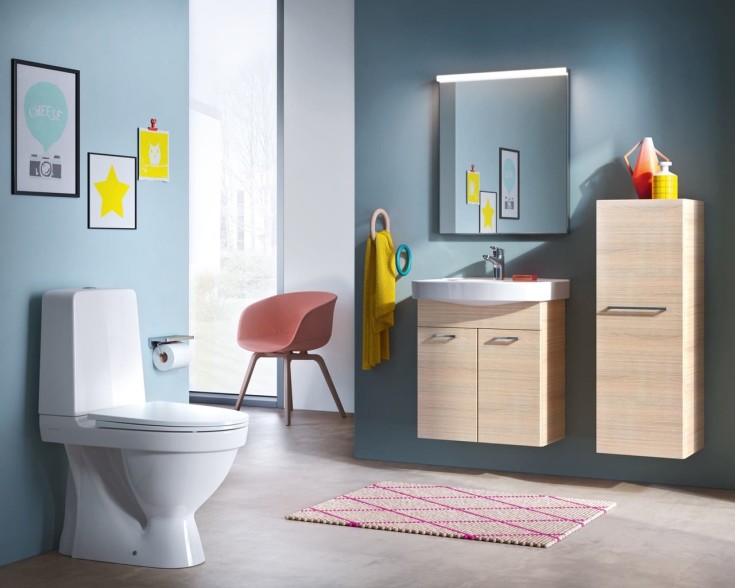 Laufen Kompas toilet, uden skyllekant, rengøringsvenlig, hvid