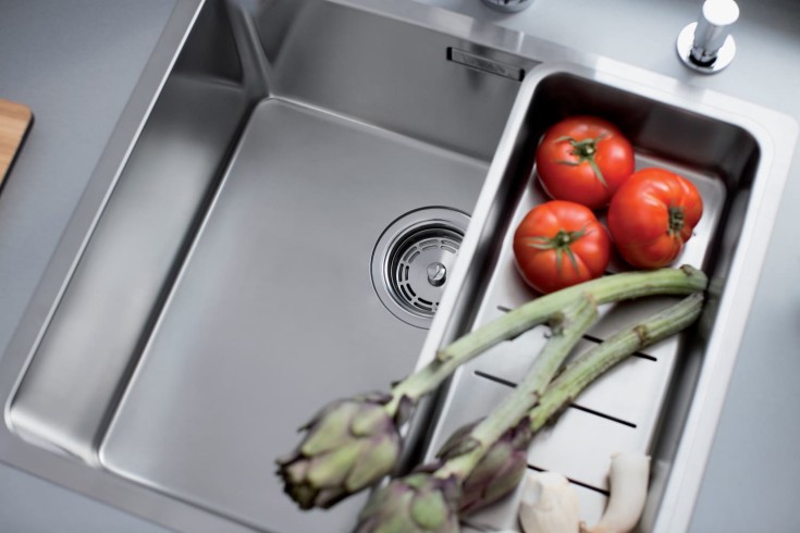 Blanco sköljskål, 19x41 cm, rostfritt stål