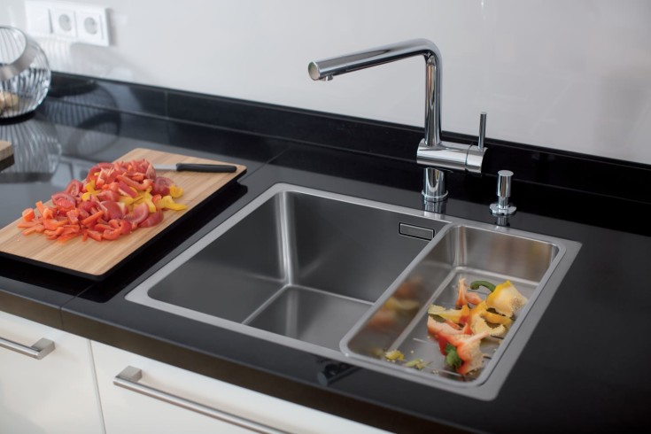 Blanco sköljskål, 19x41 cm, rostfritt stål